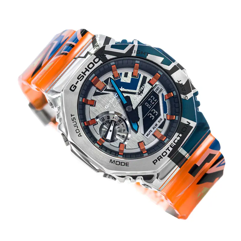 Casio G-Shock Street Spirit Graffiti Grey Dial Men's Watch- GM-2100SS-1A